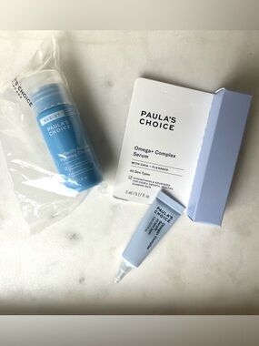 SET OF 2, Paula's Choice NWT, Omega+ Complex Serum & Foaming Cleanser